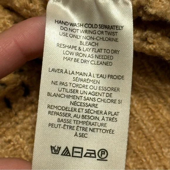 Free People Snowdrift Pullover Camel Heather Sweater Size Large Women - Picture 9 of 12